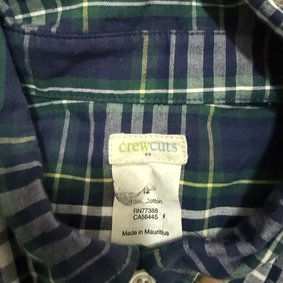 Crewcuts Boys 12 set of 3 1 Light Blue Thompson Fit Chino‎ Pants 2 shirts plaid - Picture 8 of 9